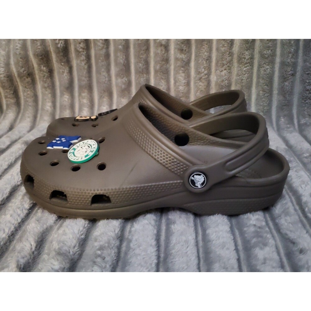 Crocs Brown Classic With Charms. Charms Are Removable Size 6 - Picture 3 of 9